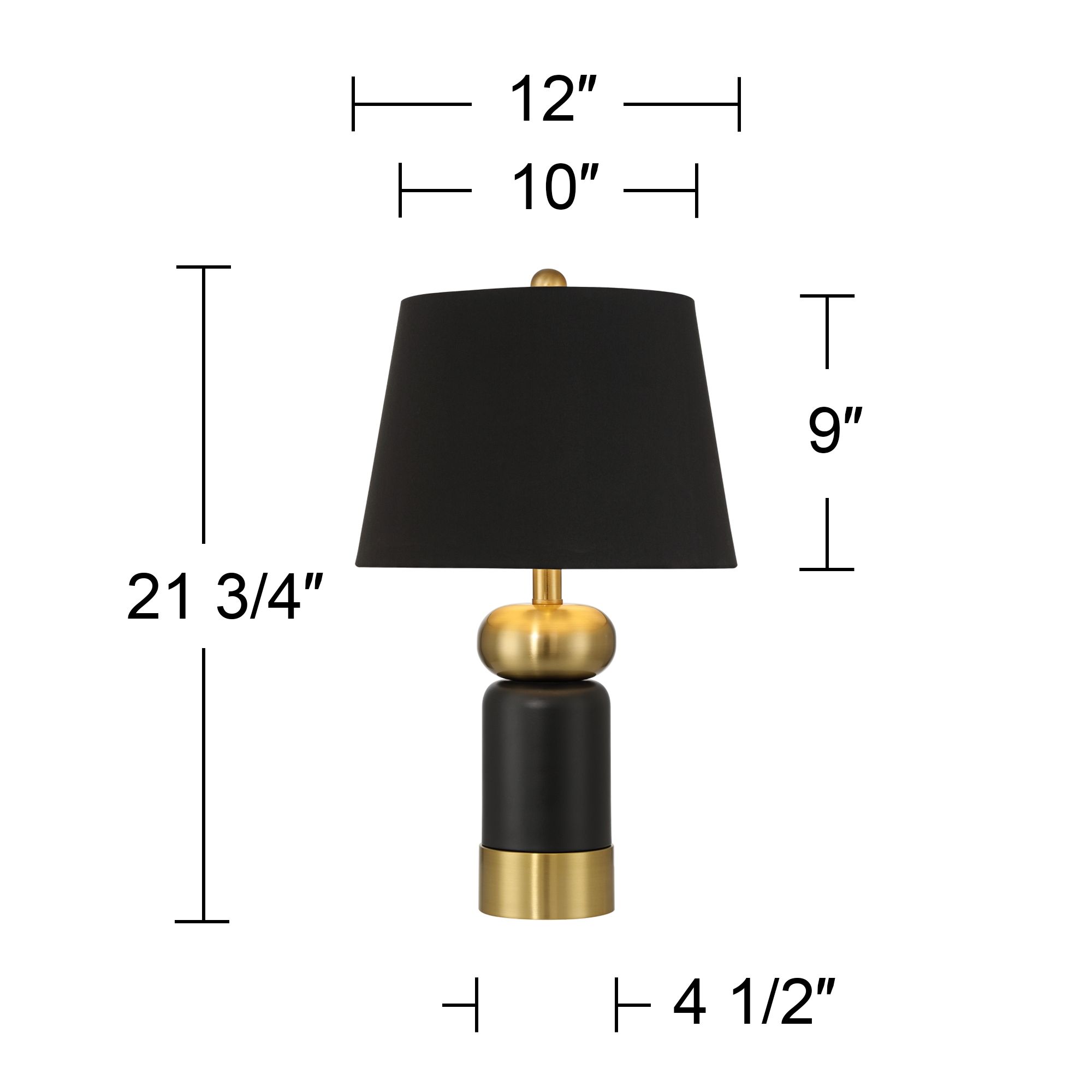 Watch A Video About the Anthem High Black and Brass Table Lamp