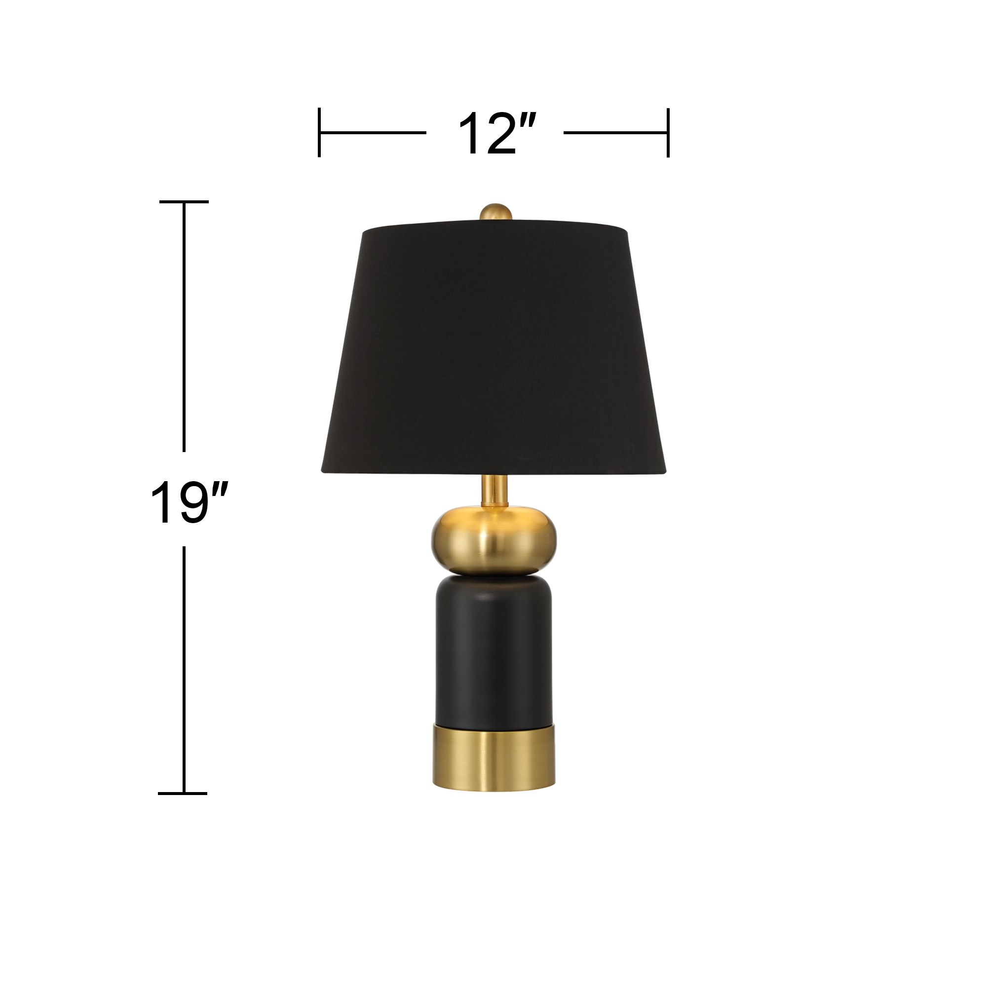 Watch A Video About the Anthem High Black and Brass Table Lamp