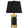 Anthem 21 3/4" High Black and Brass Table Lamp