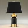2_Anthem 21 3/4" High Black and Brass Table Lamp