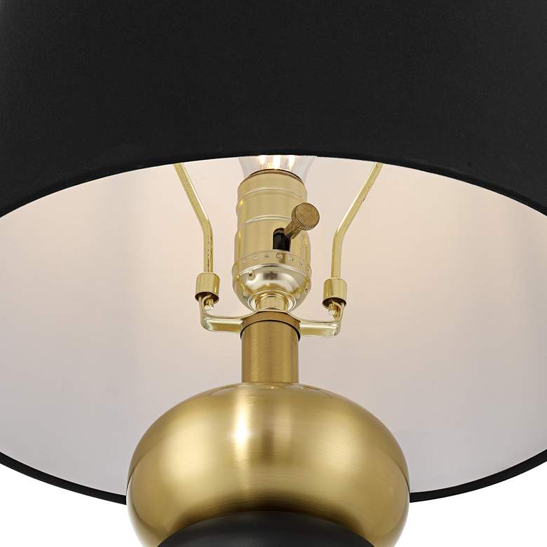 Image 5 Anthem 21 3/4" High Black and Brass Table Lamp more views
