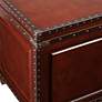 3_Anthony 20 1/2" Wide Dark Cherry Wood Trunk End Table more views
