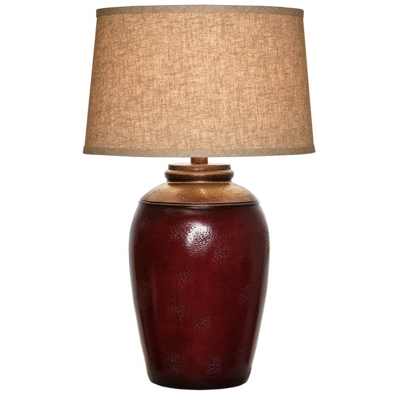 Image 1 Anthony Aeris Red 29"H Hydrocal Table Lamp
