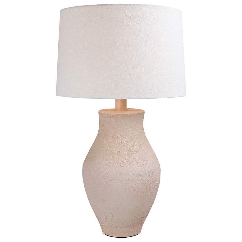 Image 1 Anthony Albare Pink 27.5"H Hydrocal Table Lamp