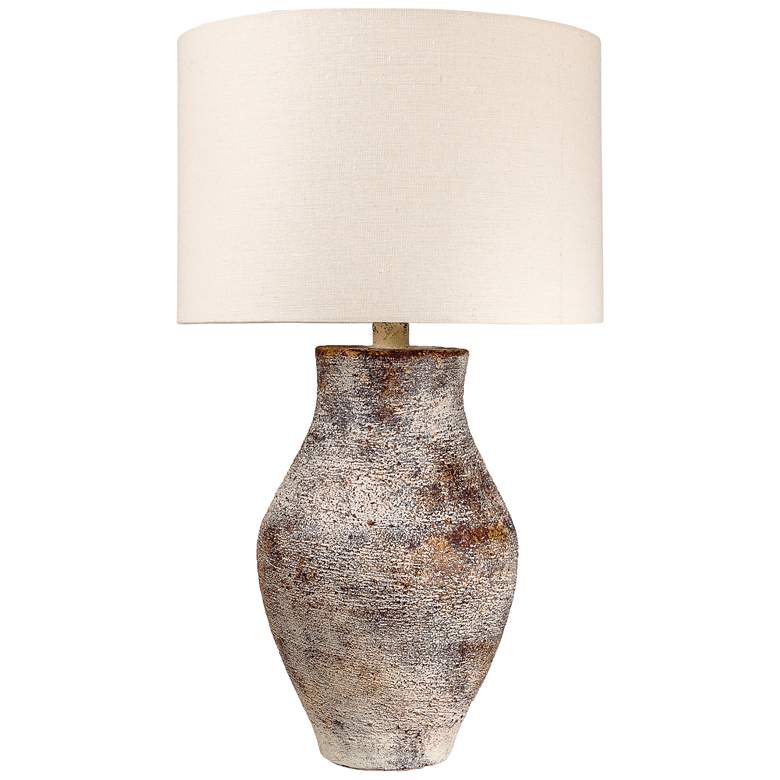 Image 1 Anthony Albare Red 27.5"H Hydrocal Table Lamp