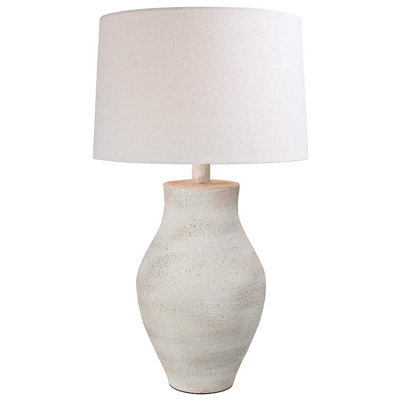 Image 1 Anthony Albare White 27.5"H Hydrocal Table Lamp