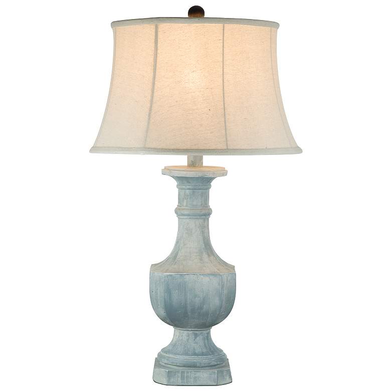 Image 1 Anthony Alura Blue 32"H Hydrocal Table Lamp