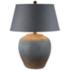 Anthony California 27.5 Inches Hydrocal Grey Shade Table Lamp in Grey Rust