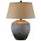 Anthony California 27.5 Inches Hydrocal Table Lamp in Grey Rust Frost