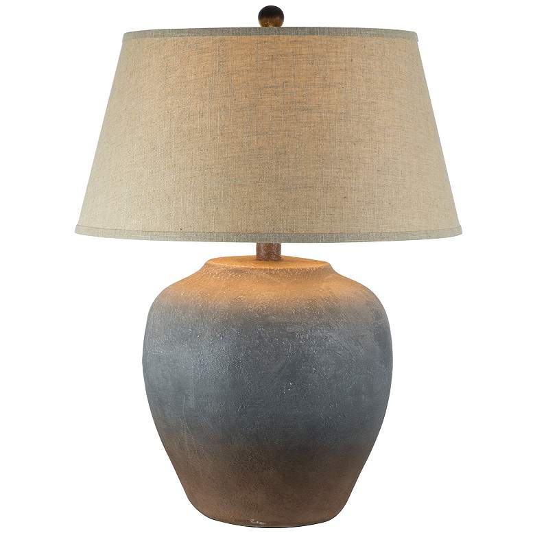 Image 1 Anthony California 27.5 Inches Hydrocal Table Lamp in Grey Rust