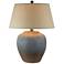 Anthony California 27.5 Inches Hydrocal Table Lamp in Grey Rust
