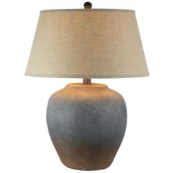 Anthony California 27.5 Inches Hydrocal Table Lamp in Grey Rust