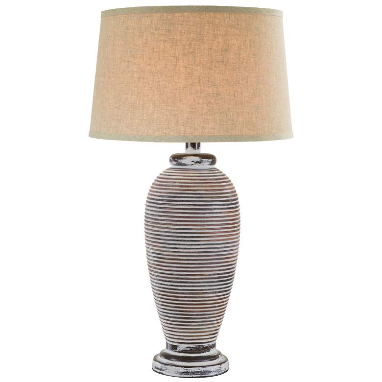 Image 1 Anthony Calric Brown 32"H Hydrocal Table Lamp