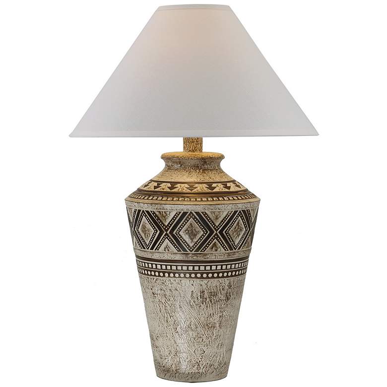 Image 1 Anthony Calvyn Beige 31"H Hydrocal Table Lamp