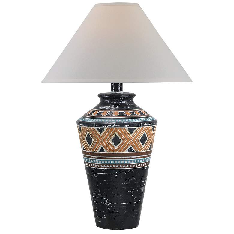Image 1 Anthony Calvyn Black 31"H Hydrocal Table Lamp