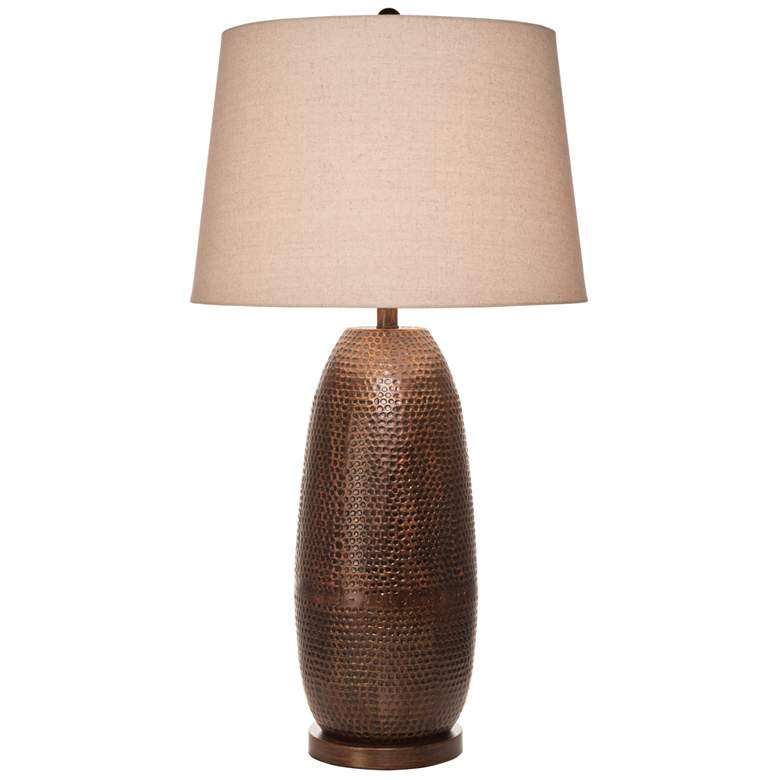 Image 1 Anthony Corvelle Brown 34"H Hydrocal Table Lamp
