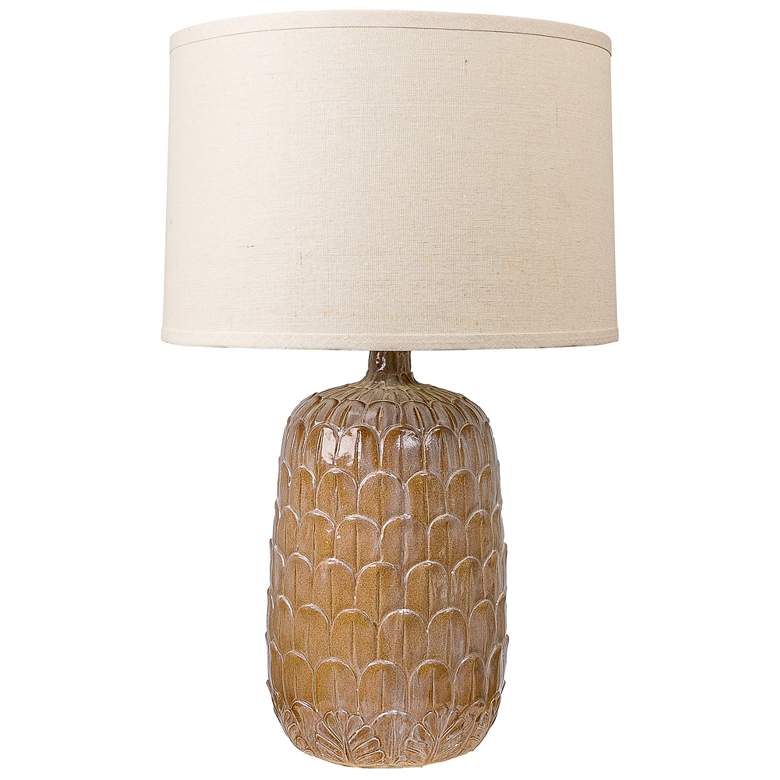 Image 1 Anthony Elarin Brown 25"H Hydrocal Table Lamp