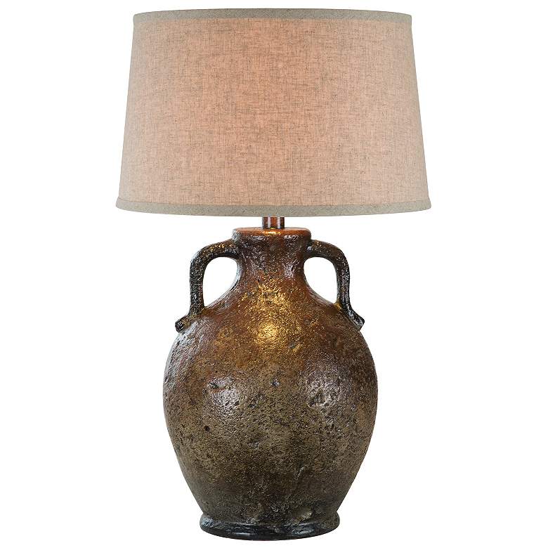 Image 1 Anthony Halmar Brown 31"H Hydrocal Table Lamp