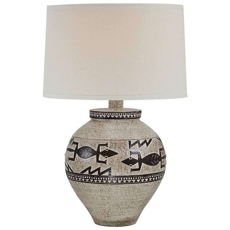 Image 1 Anthony Hydraea Beige 24"H Hydrocal Table Lamp