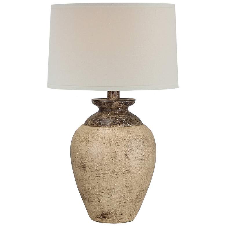 Image 1 Anthony Hydraea Brown 29"H Hydrocal Table Lamp