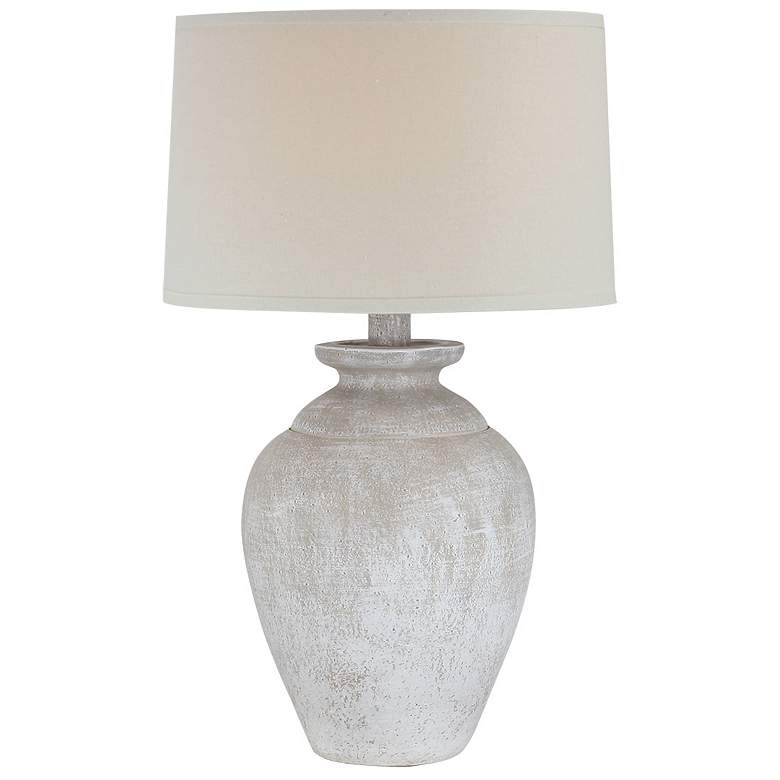 Image 1 Anthony Hydraea White 27"H Hydrocal Table Lamp