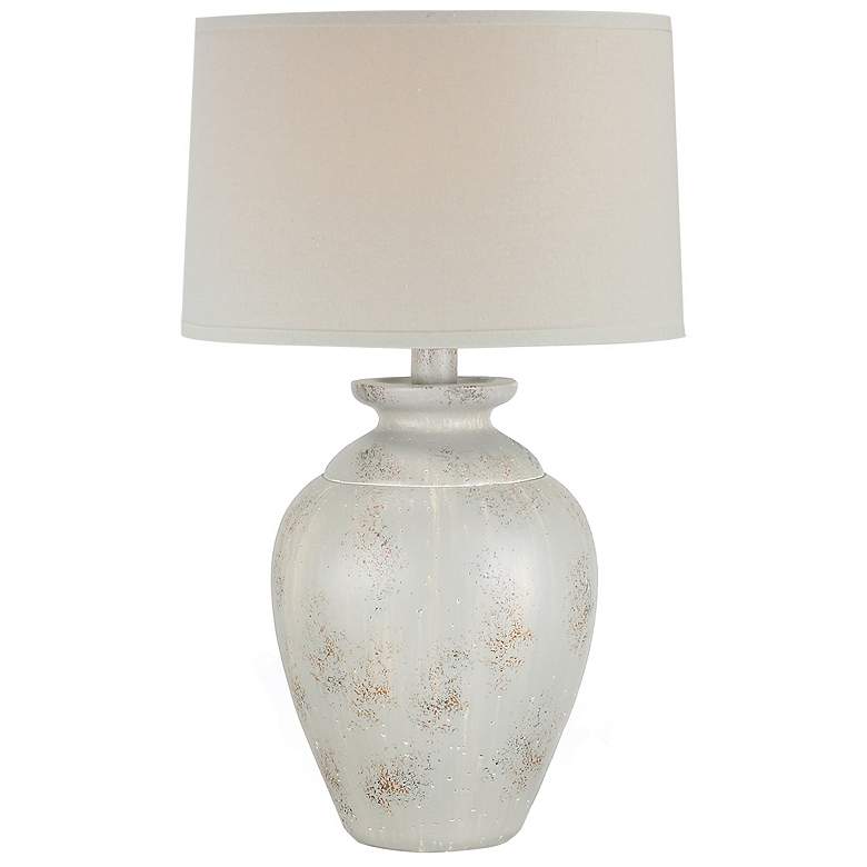 Image 1 Anthony Hydraea White 29"H Hydrocal Table Lamp