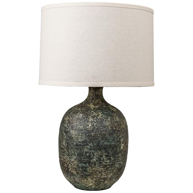 Image 1 Anthony Jorvan Green 25"H Hydrocal Table Lamp