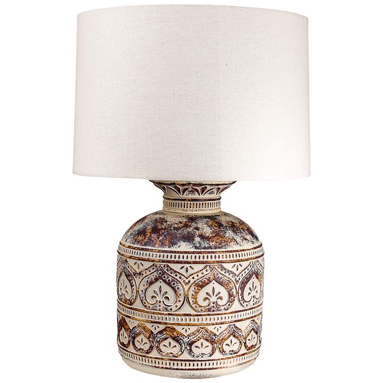 Image 1 Anthony Liora Red Brown Beige 24"H Hydrocal Table Lamp