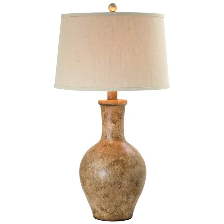 Image 1 Anthony Marielis Brown 29"H Hydrocal Table Lamp