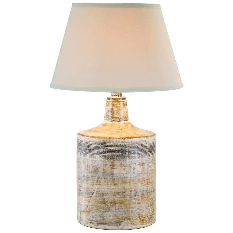 Image 1 Anthony Marvik Brown 28"H Hydrocal Table Lamp