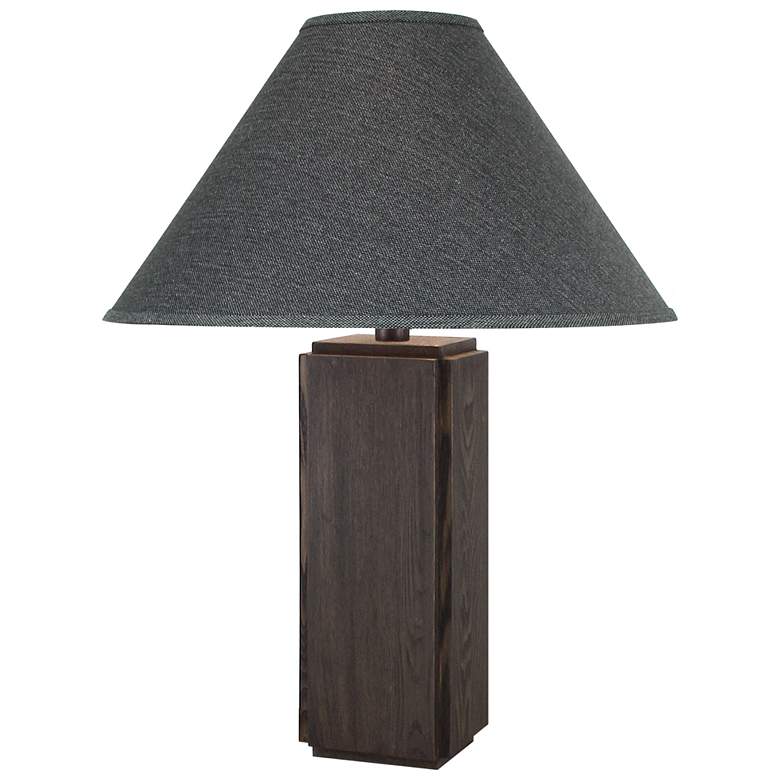 Image 1 Anthony Orrick Dark Brown 27"H Wood Table Lamp
