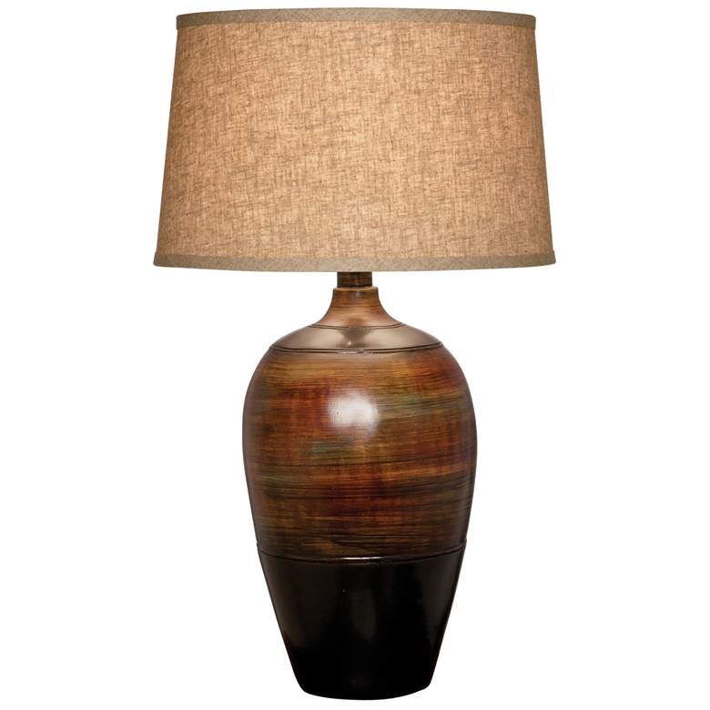 Image 1 Anthony Oura Brown 30.5"H Hydrocal Table Lamp
