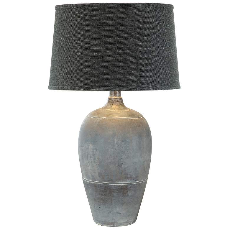 Image 1 Anthony Oura Gray 30.5"H Hydrocal Table Lamp