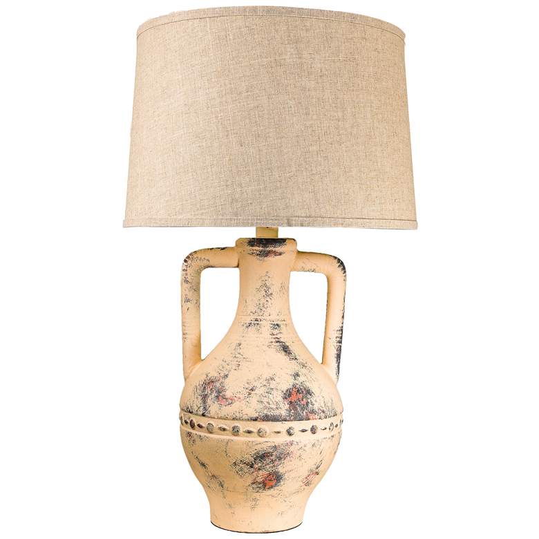 Image 1 Anthony Seraya Beige 30"H Hydrocal Table Lamp