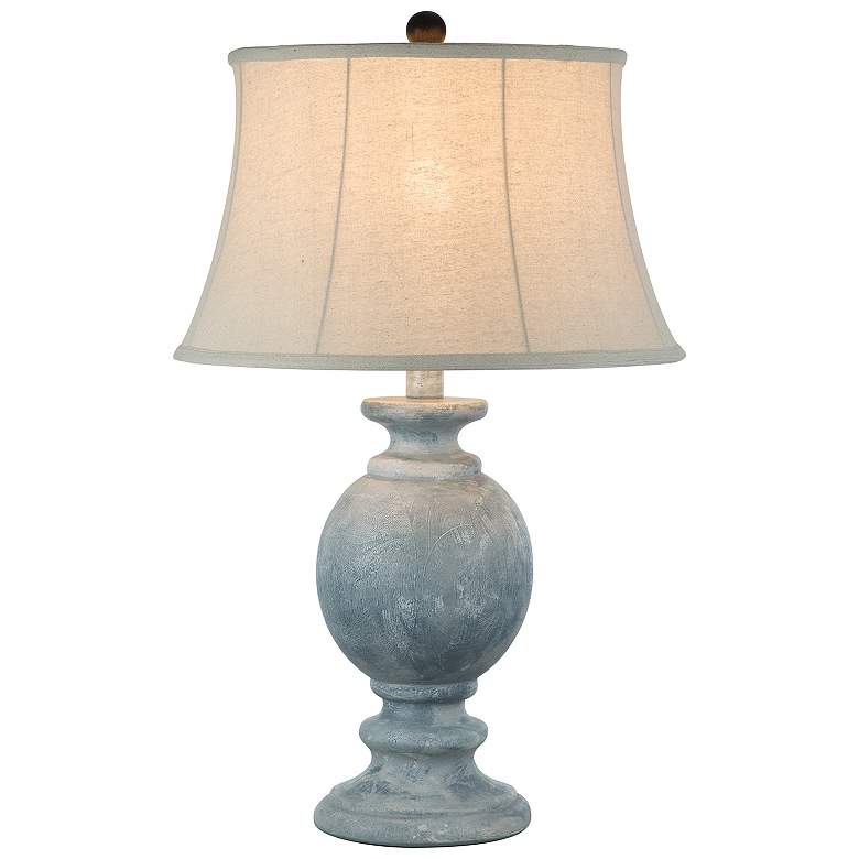 Image 1 Anthony Solan Blue 29"H Hydrocal Table Lamp