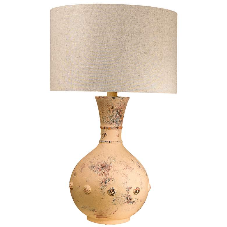Image 1 Anthony Solenne Yellow 27"H Hydrocal Table Lamp