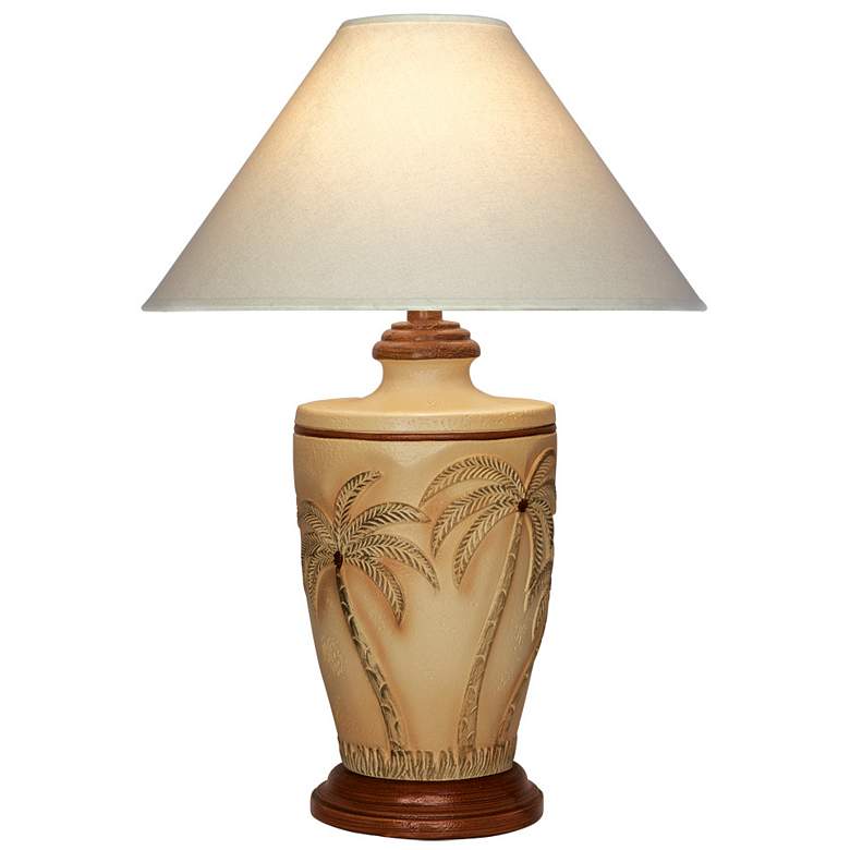 Image 1 Anthony Tirren Brown 30"H Hydrocal Table Lamp