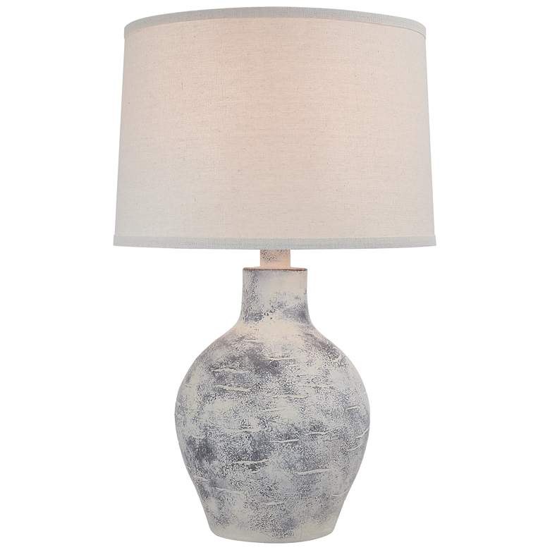 Image 1 Anthony Vareen Gray 23.5"H Hydrocal Table Lamp