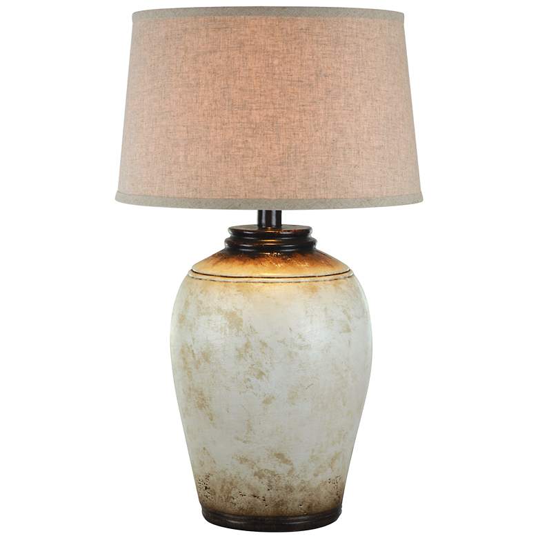 Image 1 Anthony Virelle White 29"H Hydrocal Table Lamp