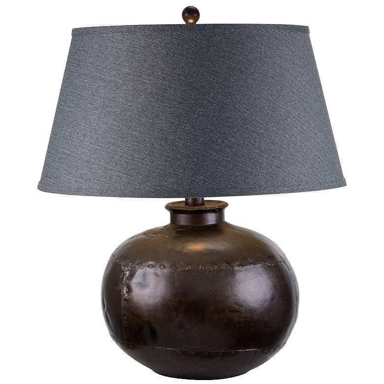Image 1 Anthony Volari Brown 25"H Hydrocal Table Lamp