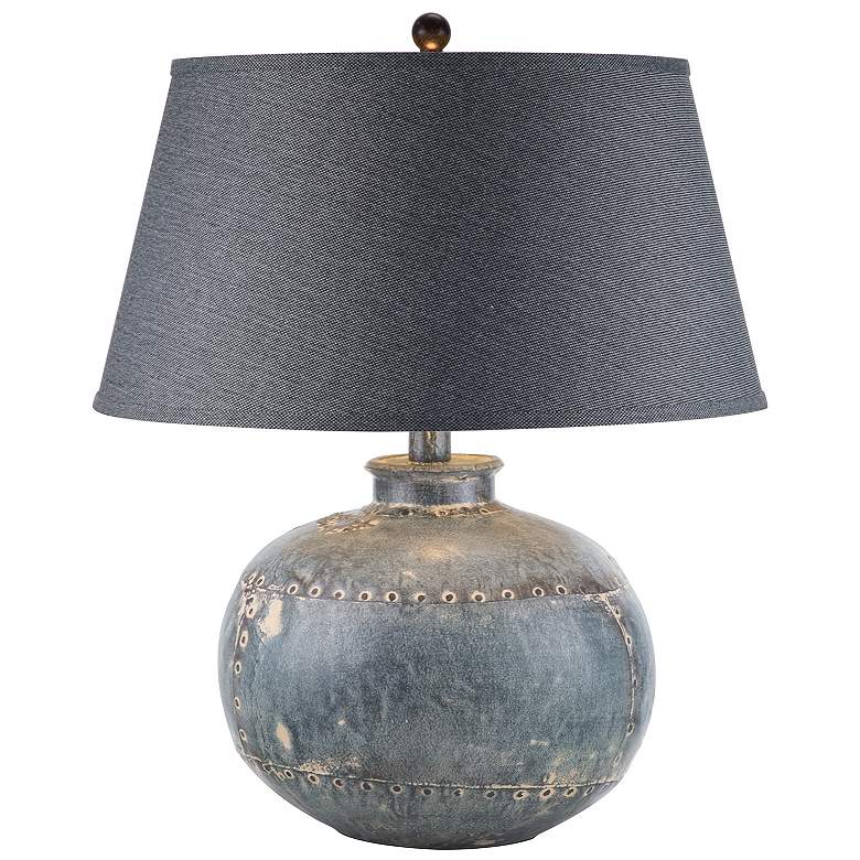 Image 1 Anthony Volari Gray 25"H Hydrocal Table Lamp
