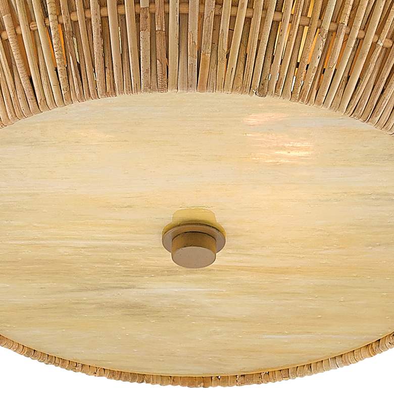 Image 3 Antibes 18 1/4" Wide Woven Natural Rattan LED Ceiling Light more views