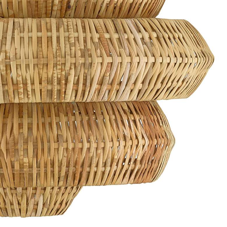 Image 3 Antibes 22 1/2 inch Wide Khaki and Natural Rattan Modern Pendant Light more views