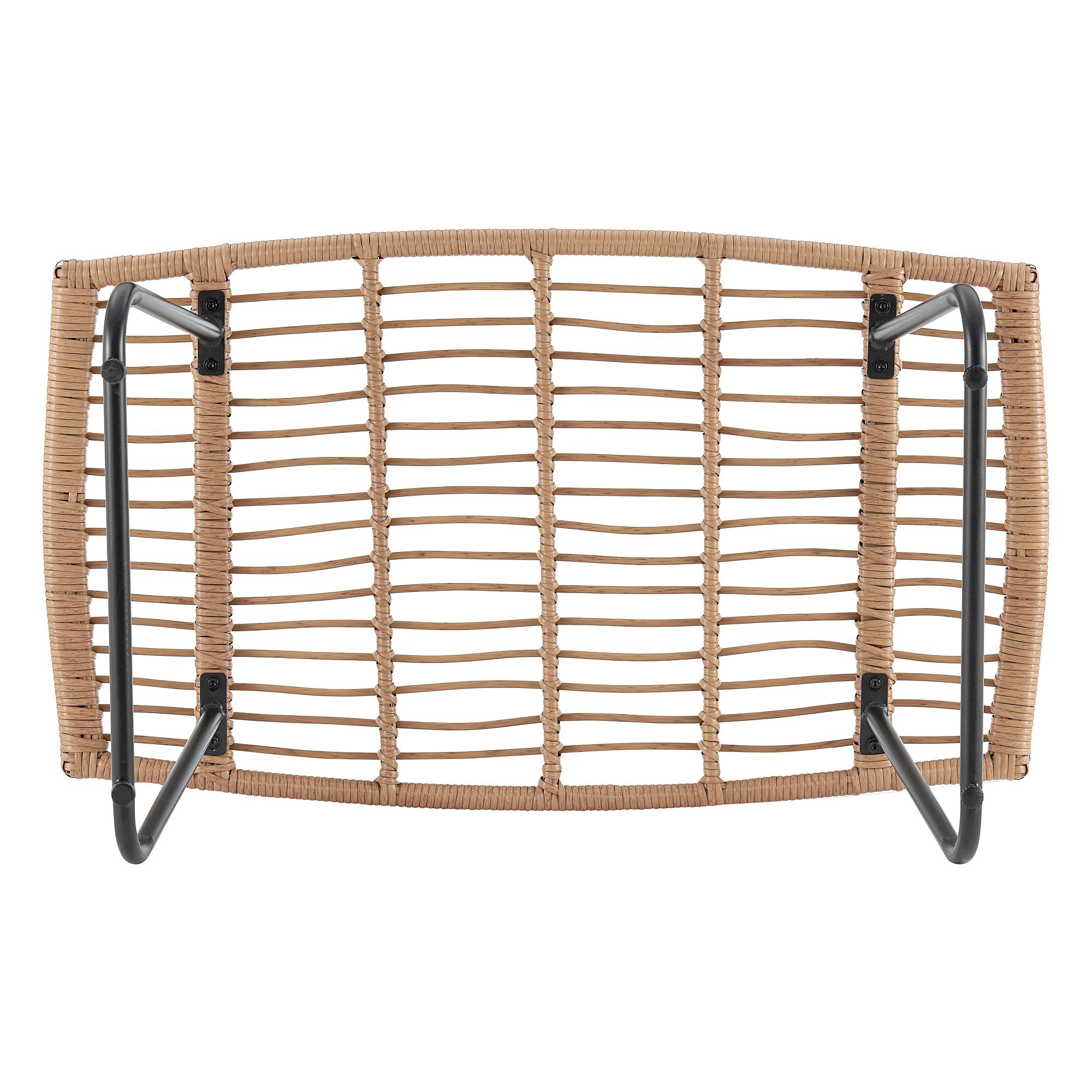 Antibes Rattan Steel 4-Piece Patio Set with Cream Cushion in scene