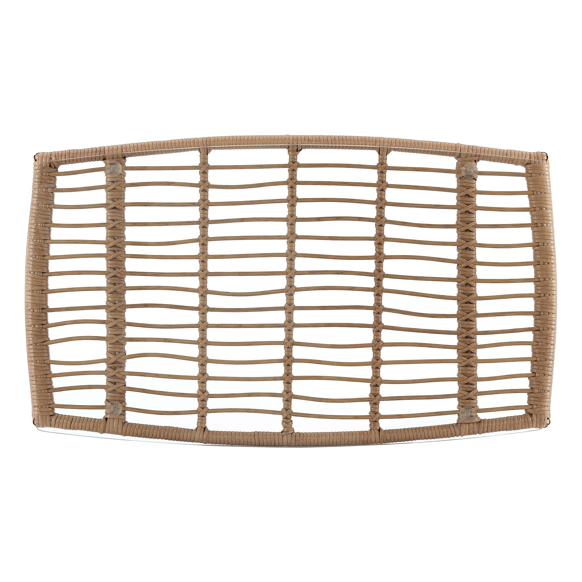 Antibes Rattan Steel 4-Piece Patio Set with Gray Cushion in scene