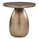 Antigua 20" Wide Antique Brass Metal Round Side Table