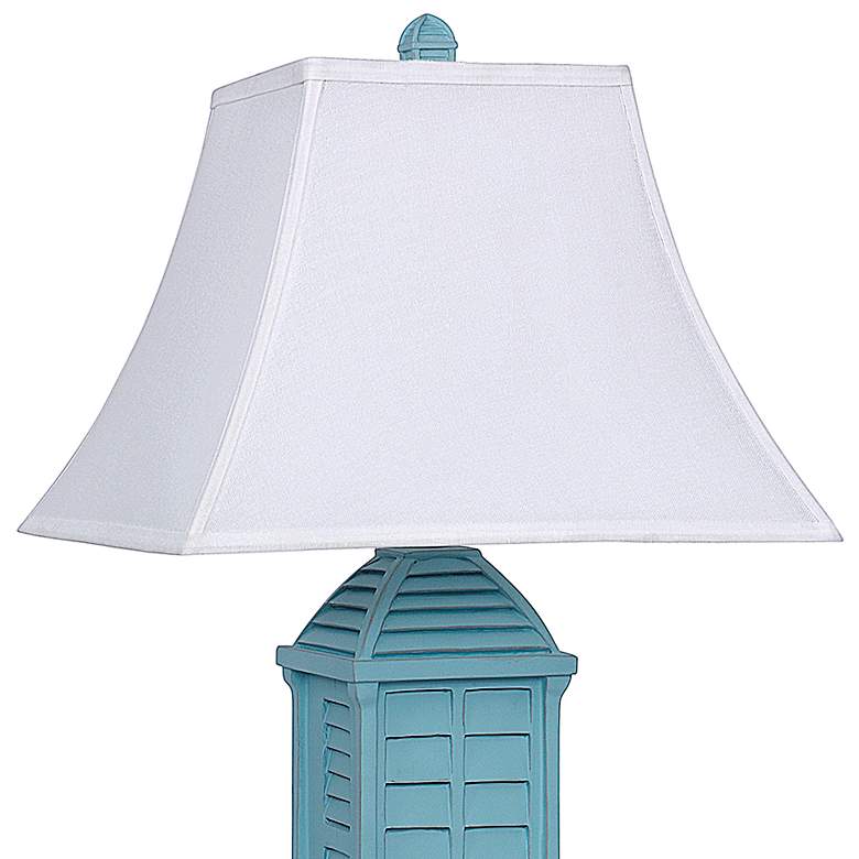 Image 3 Antigua 30 inch Linen and Nautical Blue Coastal Table Lamps Set of 2 more views
