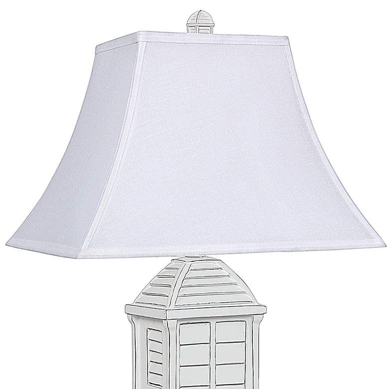 Image 3 Antigua 30" White Tower Lantern Profile Table Lamps Set of 2 more views
