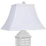 Antigua 30" White Tower Lantern Profile Table Lamps Set of 2