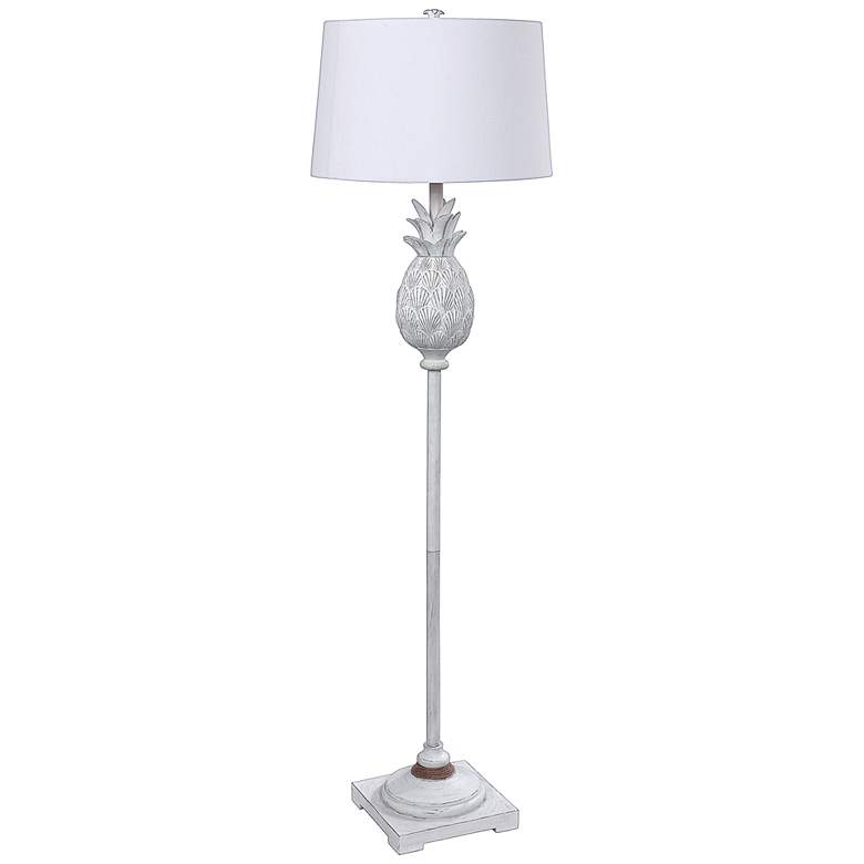 Image 1 Antigua 64" Antique White Pineapple Floor Lamp